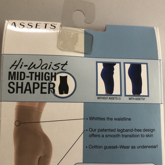 ASSETS by SPANX Women's High Waist Mid thigh Shaper Nude Size 4 165-220 LBS - Picture 9 of 11